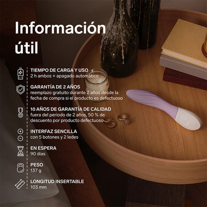 LELO - MONA TWIST VIBRATEUR POINT G RECHARGEABLE CONTRÔLÉ PAR APPLICATION LAVANDE