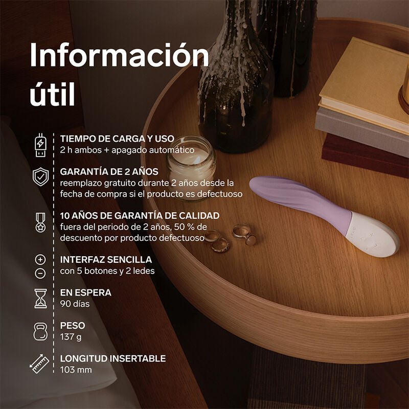 LELO - MONA TWIST VIBRATEUR POINT G RECHARGEABLE CONTRÔLÉ PAR APPLICATION LAVANDE