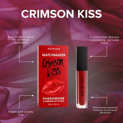 EYE OF LOVE - MATCHMAKER CRIMSON KISS Gloss à lèvres rouge effet volumisant aux phéromones 8,5 ml