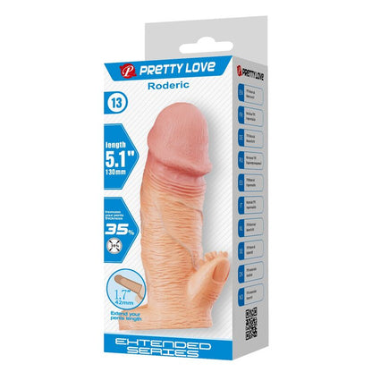 PRETTY LOVE - MANCHON D'EXTENSION PÉNIENNE RODERIC 13 CM Ø 3,8 CM NATUREL