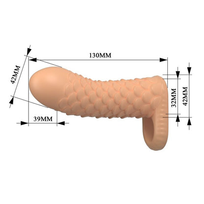 PRETTY LOVE - MANCHON D'EXTENSION PÉNIENNE NESMITH 13 CM Ø 3,8 CM NATUREL