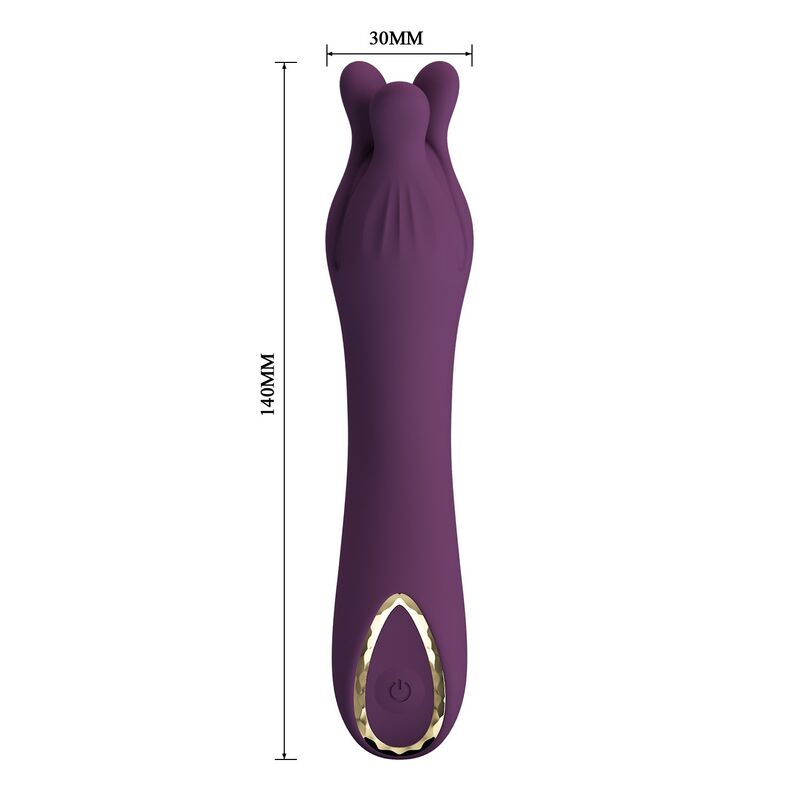 PRETTY LOVE - VIBRATEUR RECHARGEABLE LUNAO 10 FONCTIONS VIOLET