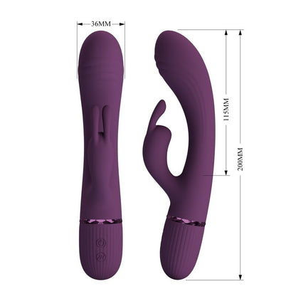 PRETTY LOVE - ROCCO VIBRATEUR LAPIN RECHARGEABLE 10 FONCTIONS VIOLET