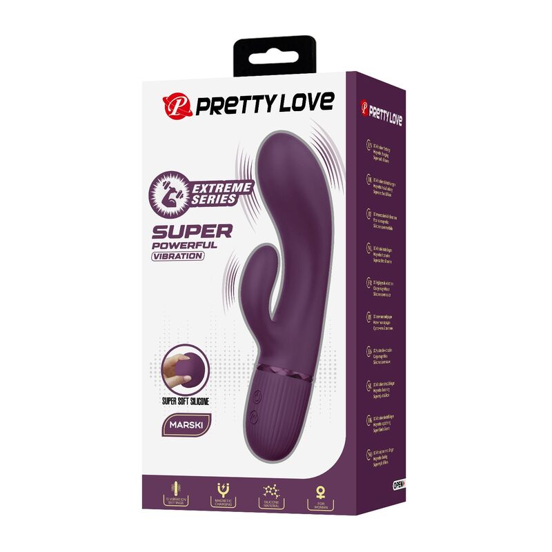 PRETTY LOVE - MARGIE VIBRATEUR LAPIN RECHARGEABLE 10 FONCTIONS VIOLET