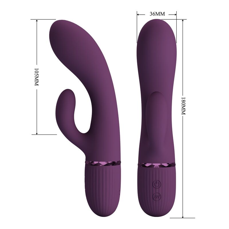 PRETTY LOVE - MARGIE VIBRATEUR LAPIN RECHARGEABLE 10 FONCTIONS VIOLET