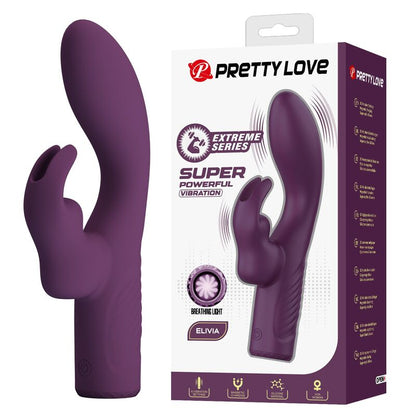 PRETTY LOVE - VIBRATEUR LAPIN RECHARGEABLE OLIVIA 10 FONCTIONS