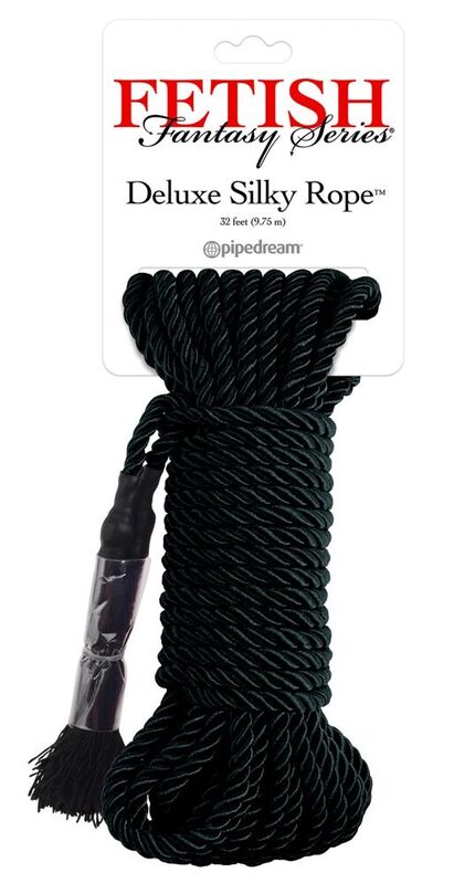 FETISH FANTASY SERIES - CORDE DE SOIE NOIRE DE LUXE 9,75 M