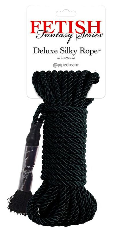 FETISH FANTASY SERIES - CORDE DE SOIE NOIRE DE LUXE 9,75 M