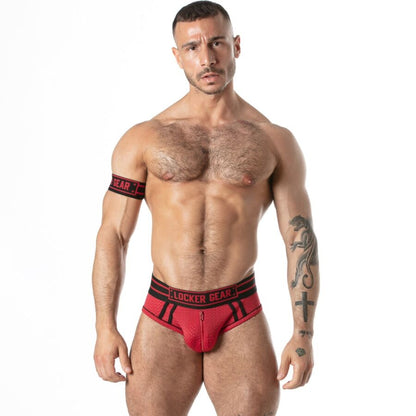 LOCKER GEAR - SLIP SPORT EN MAILLE ROUGE M