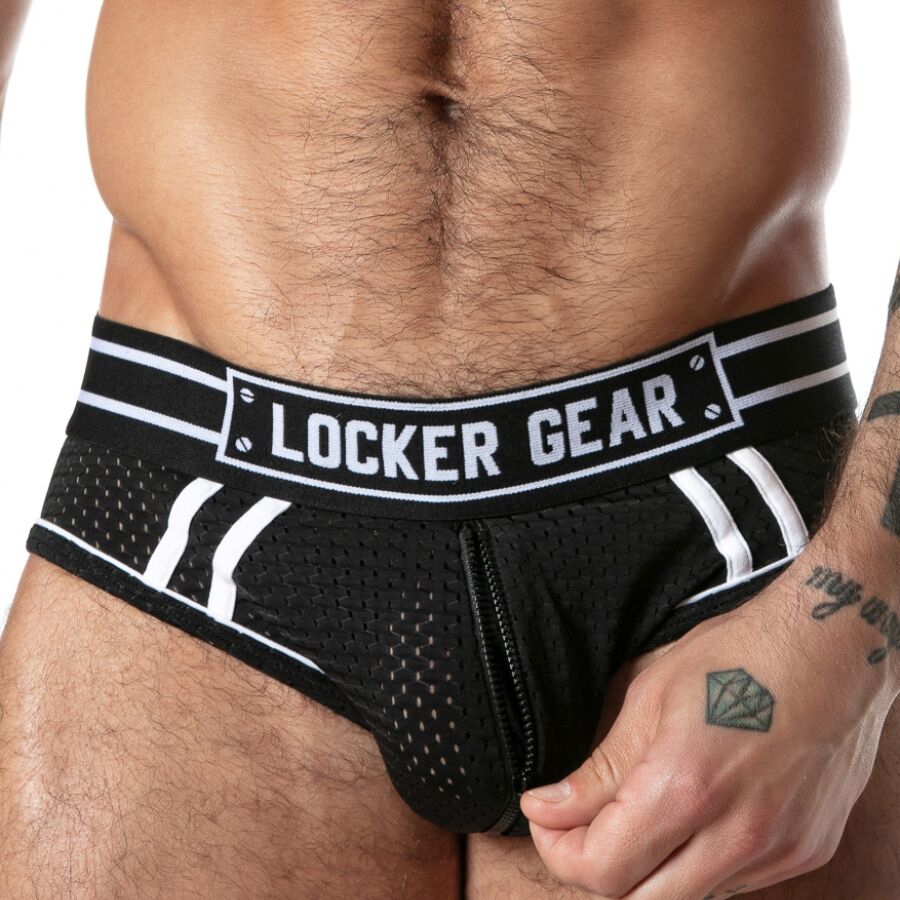 LOCKER GEAR - SLIP SPORT EN MAILLE NOIR M