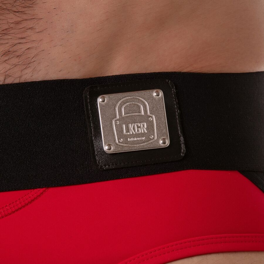 LOCKER GEAR - SLIP ROUGE À CEINTURE LARGE M