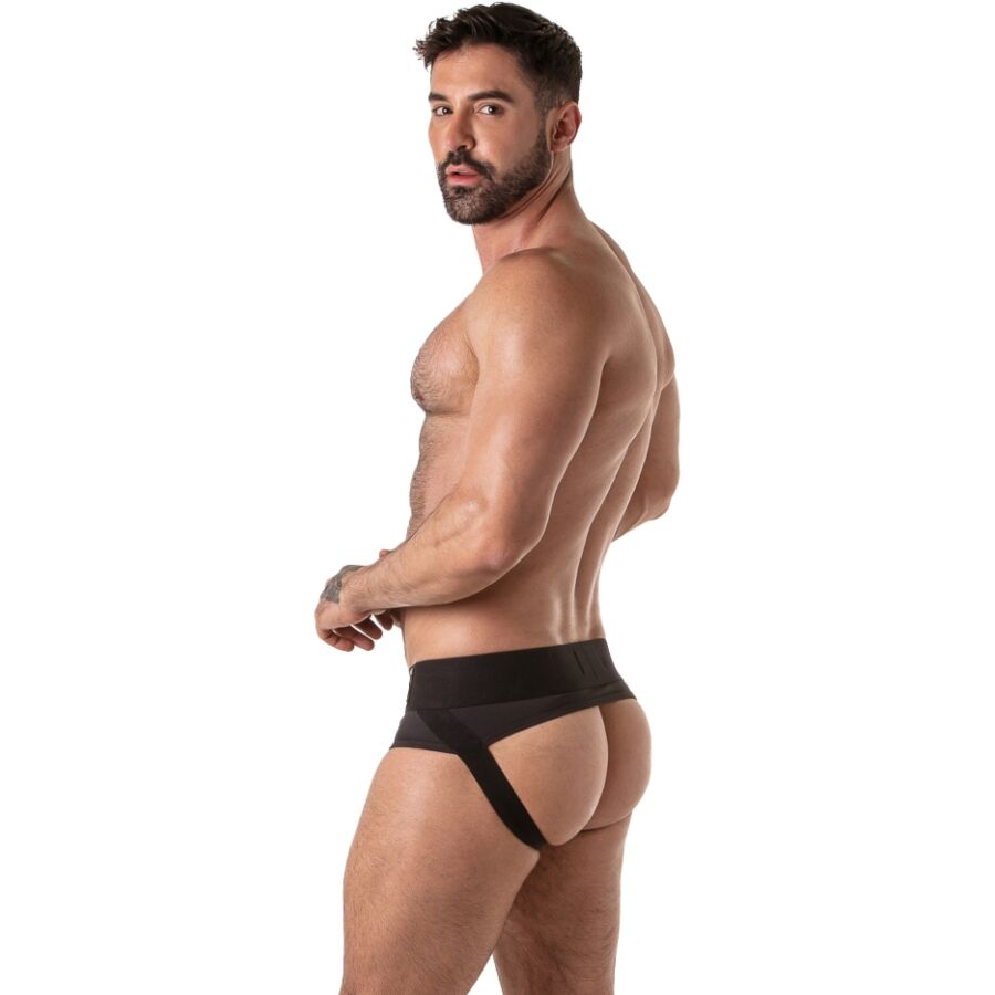 LOCKER GEAR - SLIP DE SPORT NOIR À CEINTURE LARGE TAILLE L