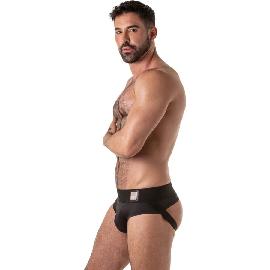 LOCKER GEAR - SLIP DE SPORT NOIR À CEINTURE LARGE TAILLE L