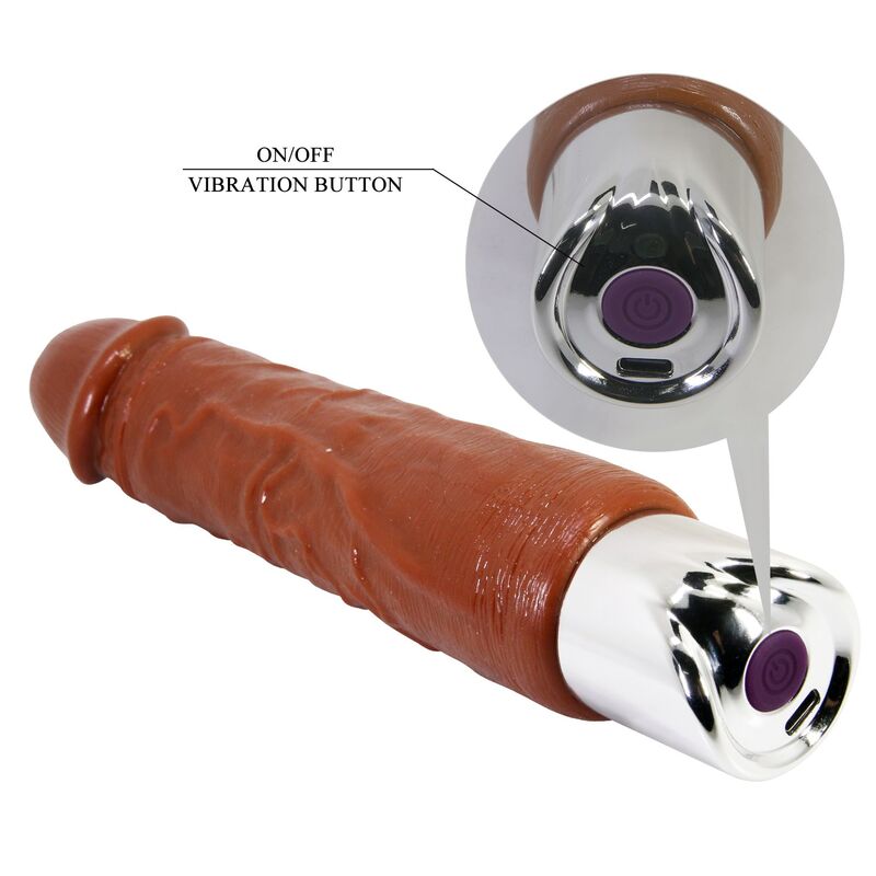 PRETTY LOVE - VIBRATEUR RÉALISTE PROFESSIONNEL 23,5 CM Ø 4,8 CM MARRON