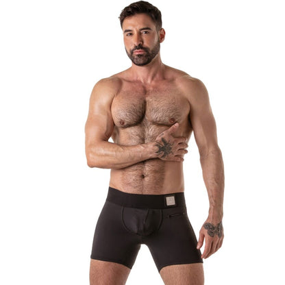LOCKER GEAR - BOXER NOIR À LARGE CEINTURE M