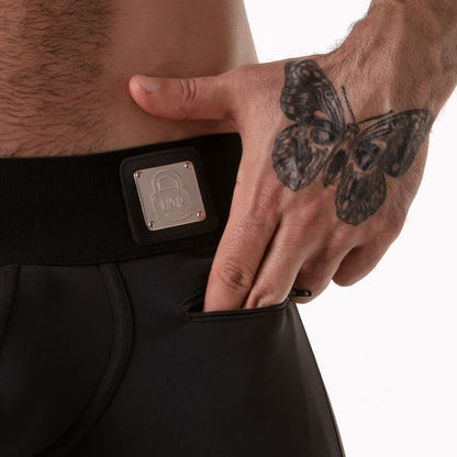LOCKER GEAR - BOXER NOIR À LARGE CEINTURE TAILLE L