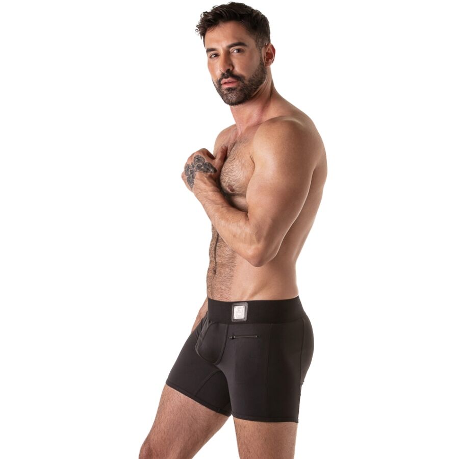 LOCKER GEAR - BOXER NOIR À LARGE CEINTURE - XL