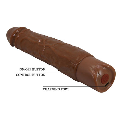 PRETTY LOVE - VIBRATEUR RÉALISTE OWEN 22,5 CM Ø 4,5 CM MARRON