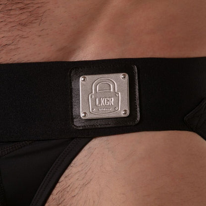 LOCKER GEAR - JOCKSTRAP NOIR À LARGE CEINTURE L