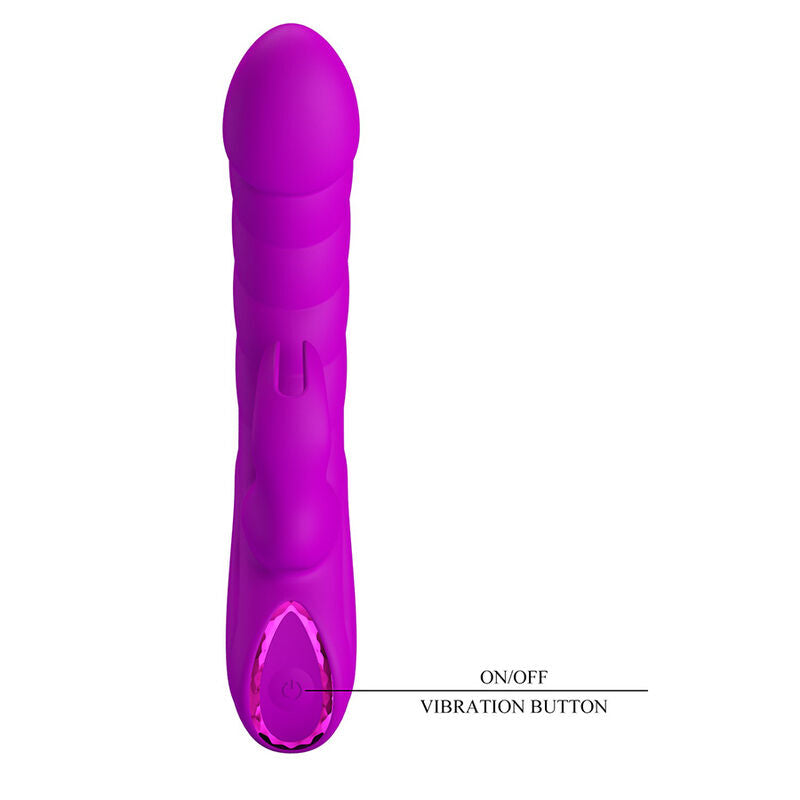 PRETTY LOVE - MONICA VIBRATEUR RECHARGEABLE À DOUBLE STIMULATION POINT G ET CLITORIAL VIOLET