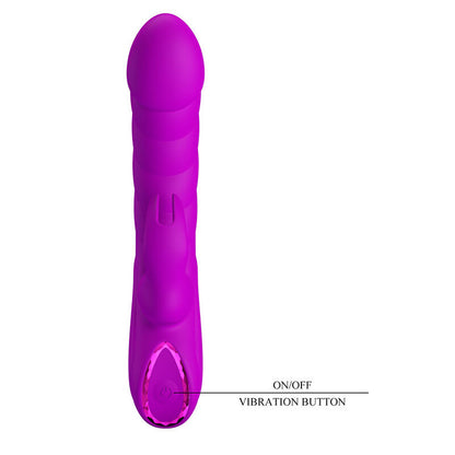 PRETTY LOVE - MONICA VIBRATEUR RECHARGEABLE À DOUBLE STIMULATION POINT G ET CLITORIAL VIOLET