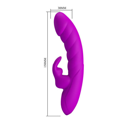 PRETTY LOVE - MONICA VIBRATEUR RECHARGEABLE À DOUBLE STIMULATION POINT G ET CLITORIAL VIOLET