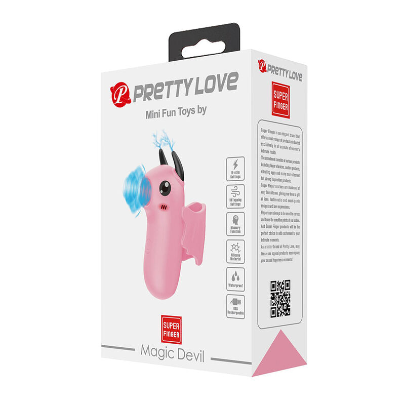 PRETTY LOVE - STIMULATEUR DE DOIGTS RECHARGEABLE MAGIC DEVIL ROSE