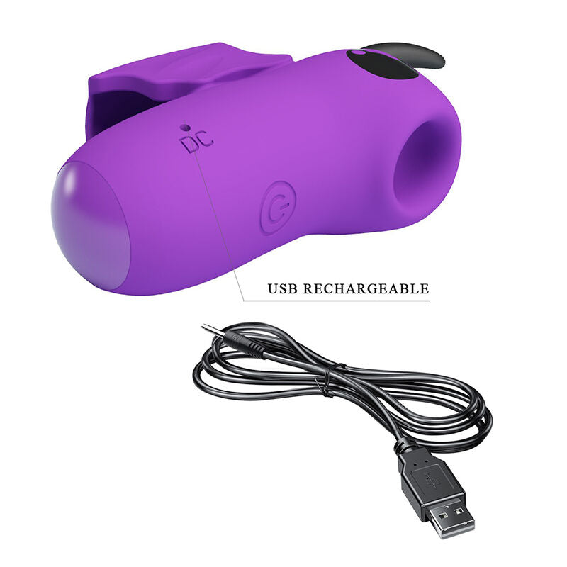 PRETTY LOVE - STIMULATEUR DE DOIGTS RECHARGEABLE MAGIC DEVIL VIOLET