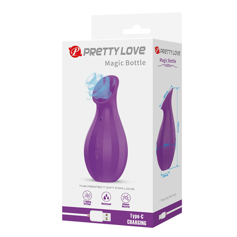 PRETTY LOVE - BOUTEILLE MAGIQUE STIMULATEUR CLITORIAL À SUCCION RECHARGEABLE VIOLETTE