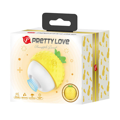 PRETTY LOVE - STIMULATEUR CLITORIAL RECHARGEABLE À SUCCION ET À POUSSÉE JAUNE