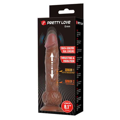 PRETTY LOVE - EREN GODEMICHET VIBRANT À POUSSER 20,5 CM Ø 4,5 CM MARRON