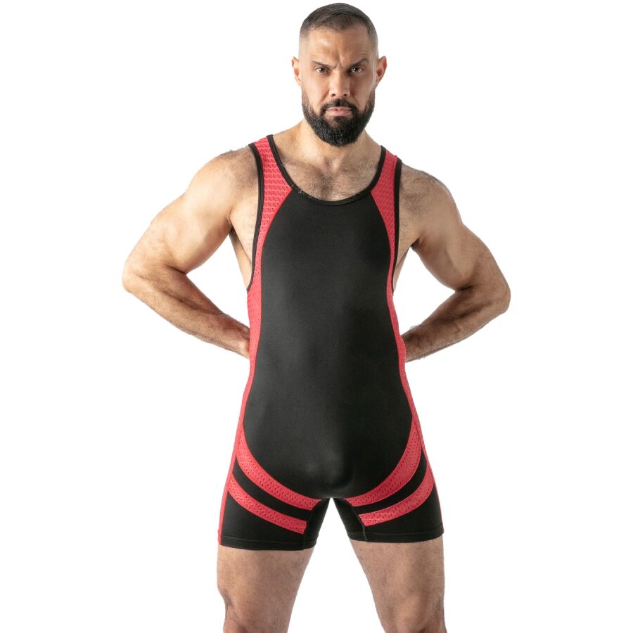 LOCKER GEAR - MONO DÉBARDEUR À ACCÈS OUVERT ROUGE M