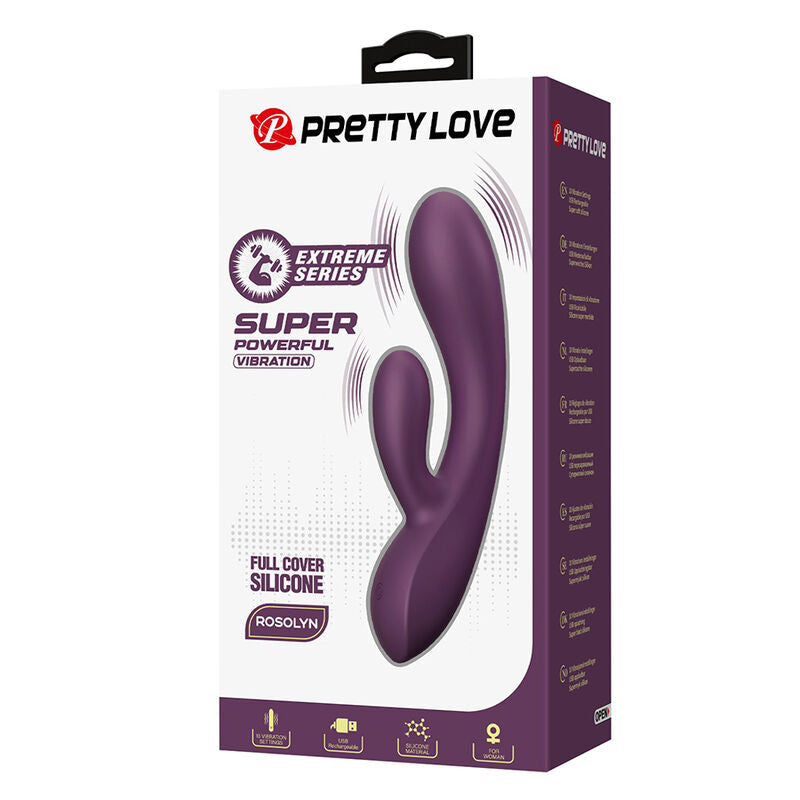 PRETTY LOVE - VIBRATEUR LAPIN RECHARGEABLE ROSOLYN 10 FONCTIONS