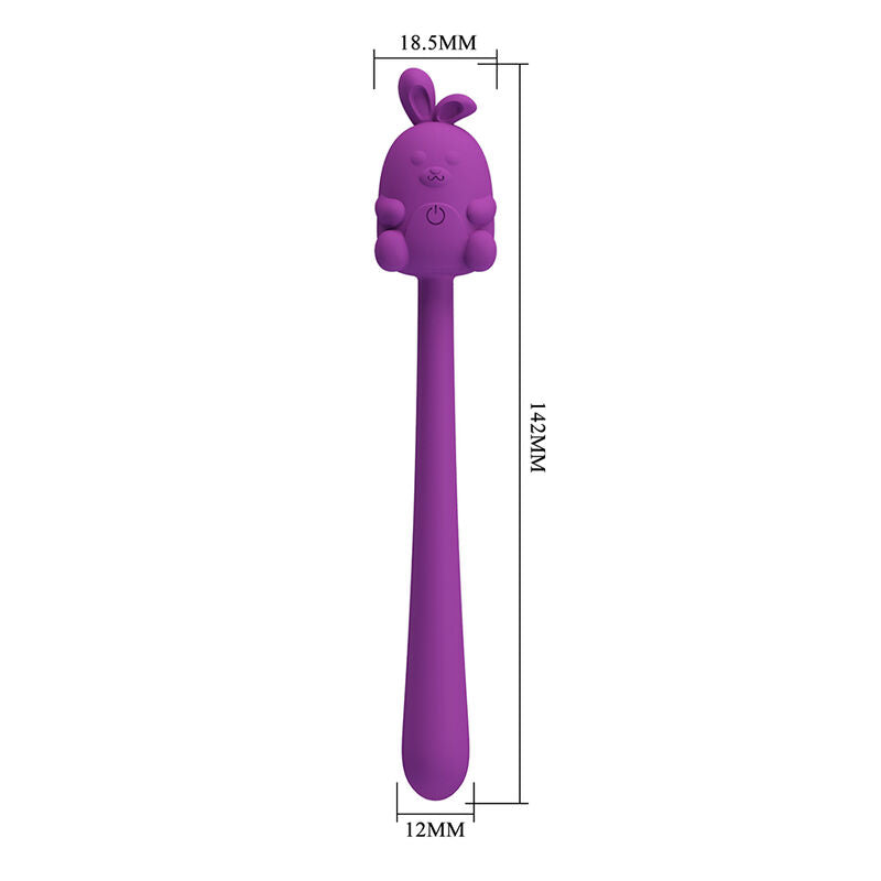 PRETTY LOVE - BÂTON VIBRANT FLEXIBLE LAPIN MIGNON RECHARGEABLE USB VIOLET