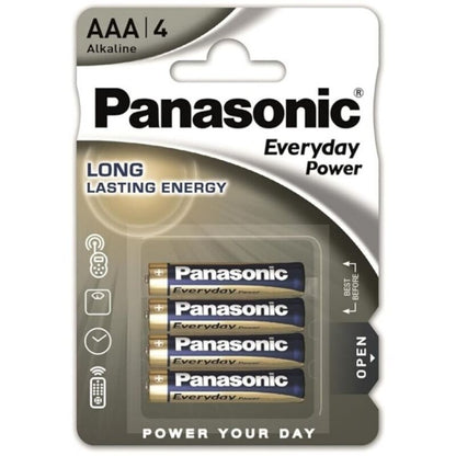 PANASONIC - PILES ALCALINES AAA EVERYDAY POWER LR03 BLISTER*4