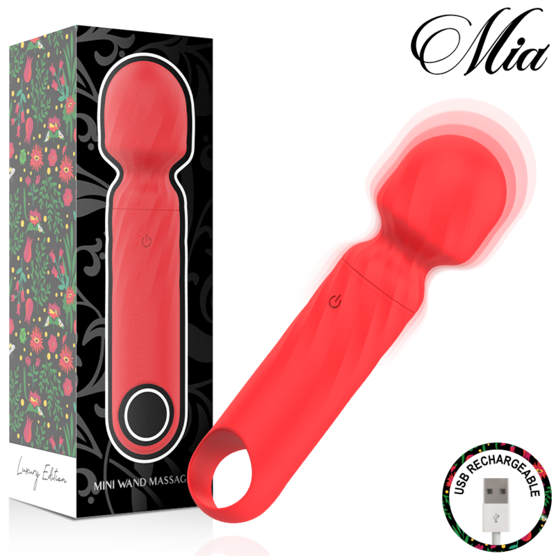 MIA - LUCY ELLEN MINI BANDEAU DE MASSAGE RECHARGEABLE USB ROUGE