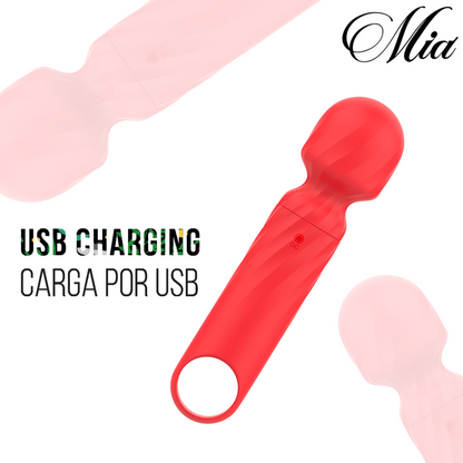 MIA - LUCY ELLEN MINI BANDEAU DE MASSAGE RECHARGEABLE USB ROUGE