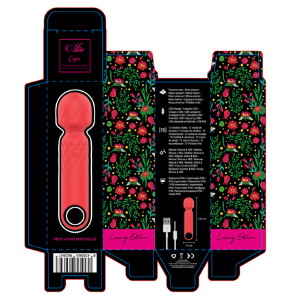 MIA - LUCY ELLEN MINI BANDEAU DE MASSAGE RECHARGEABLE USB ROUGE