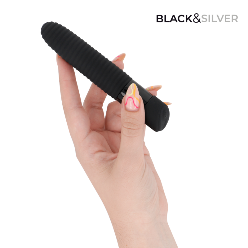 BLACK &amp; SILVER - VIBRATEUR USB RECHARGEABLE JOSEPH AVEC AFFICHAGE LED
