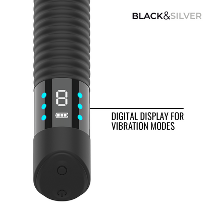 BLACK &amp; SILVER - VIBRATEUR USB RECHARGEABLE JOSEPH AVEC AFFICHAGE LED