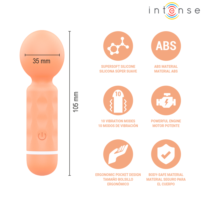 INTENSE - JARED MINI BANDEAU DE MASSAGE RECHARGEABLE USB ORANGE
