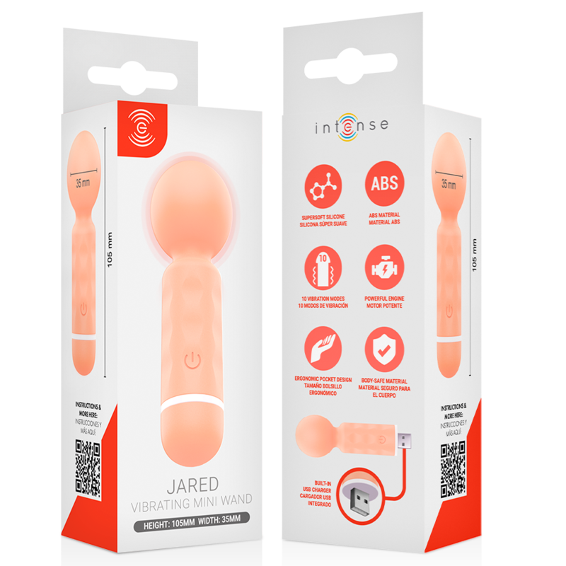 INTENSE - JARED MINI BANDEAU DE MASSAGE RECHARGEABLE USB ORANGE