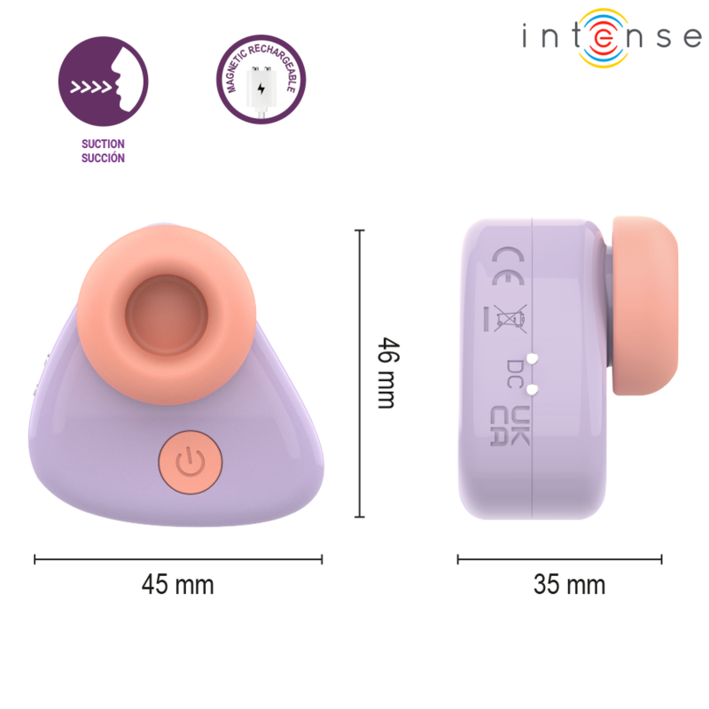 INTENSE - CUKI STIMULATEUR CLITORIAL À SUCCION RECHARGEABLE USB VIOLET