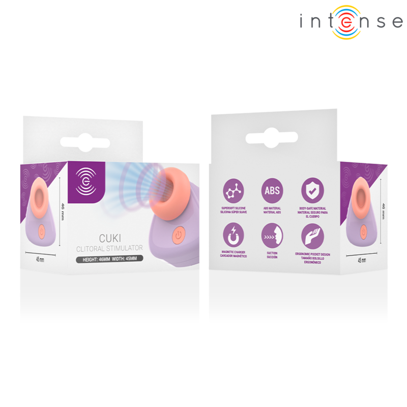 INTENSE - CUKI STIMULATEUR CLITORIAL À SUCCION RECHARGEABLE USB VIOLET