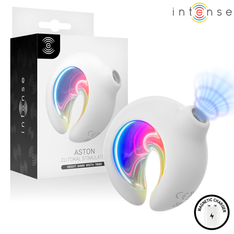 INTENSE - ASTON STIMULATEUR CLITORIAL À SUCCION RECHARGEABLE USB AVEC VIBRATION BLANC