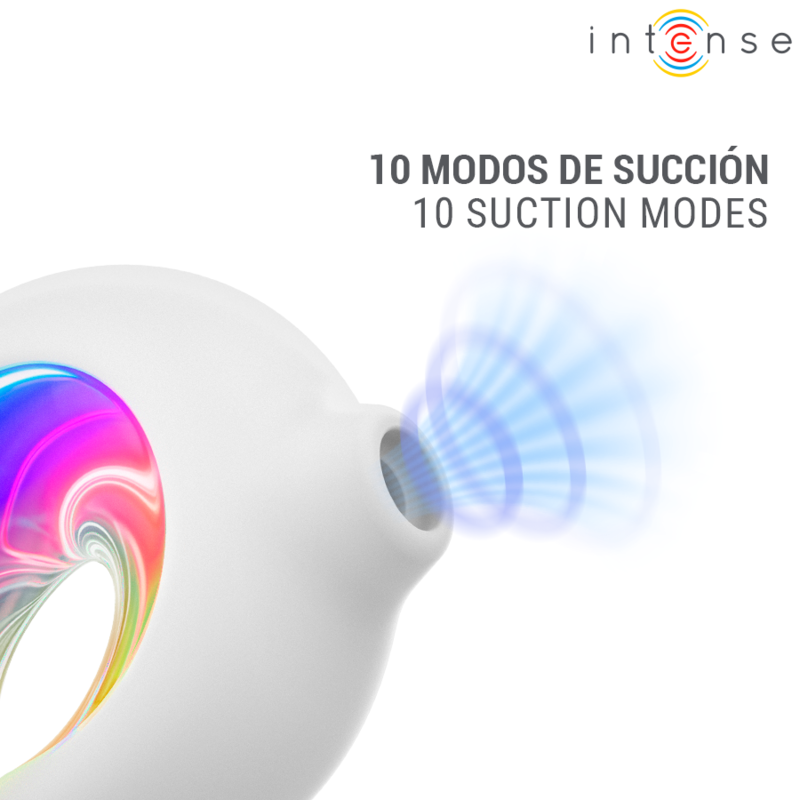 INTENSE - ASTON STIMULATEUR CLITORIAL À SUCCION RECHARGEABLE USB AVEC VIBRATION BLANC