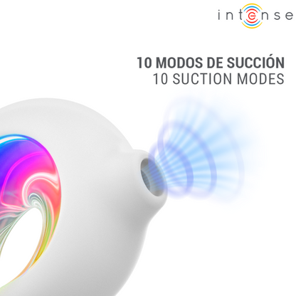 INTENSE - ASTON STIMULATEUR CLITORIAL À SUCCION RECHARGEABLE USB AVEC VIBRATION BLANC