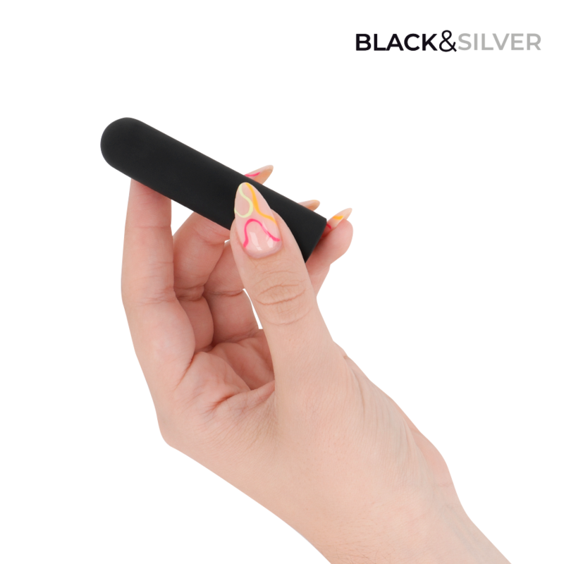 BLACK &amp; SILVER - JACOB BALLE VIBRANTE RECHARGEABLE USB NOIR