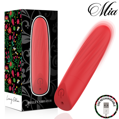 MIA - LUCY ELLEN MINI VIBRATEUR RECHARGEABLE USB ROUGE