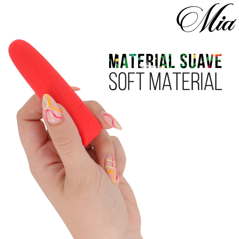 MIA - LUCY ELLEN MINI VIBRATEUR RECHARGEABLE USB ROUGE
